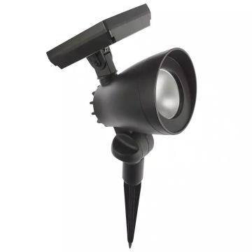 55 Lumens Black LED Outdoor Solar Spotlight: Adjustable Head & Perfect for Garden Pathways