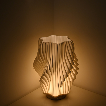 Vintage Pleated Cloth Desk Lamp for Home Living Room and Study