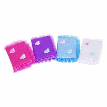 Glitter Notebooks with Silk Ribbon, Small Size