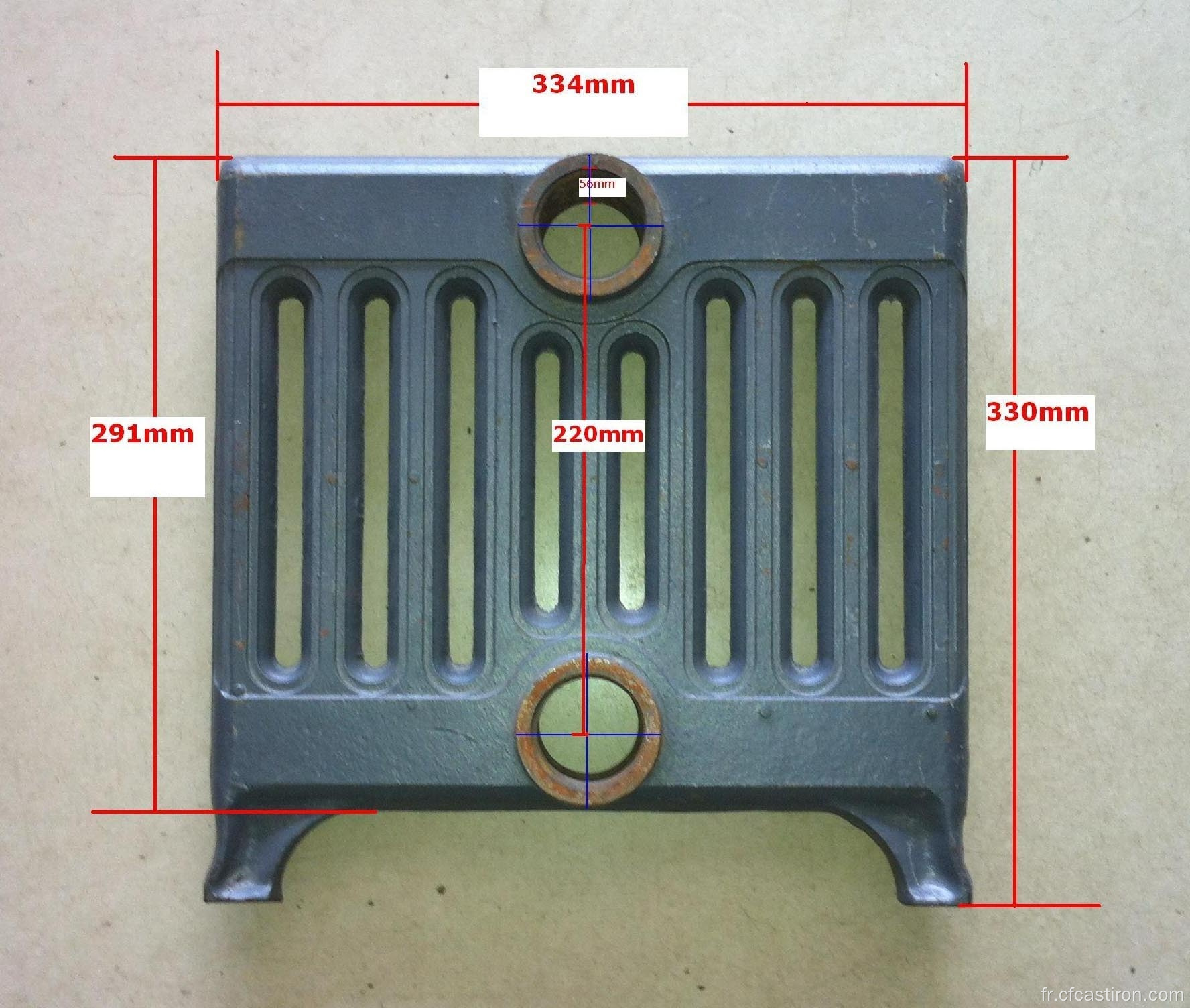 Radiateur en fonte à neuf colonnes