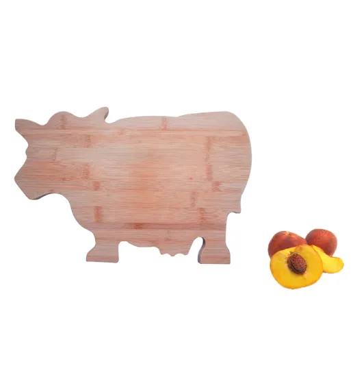 Animal shape bull nice bamboo cutting board