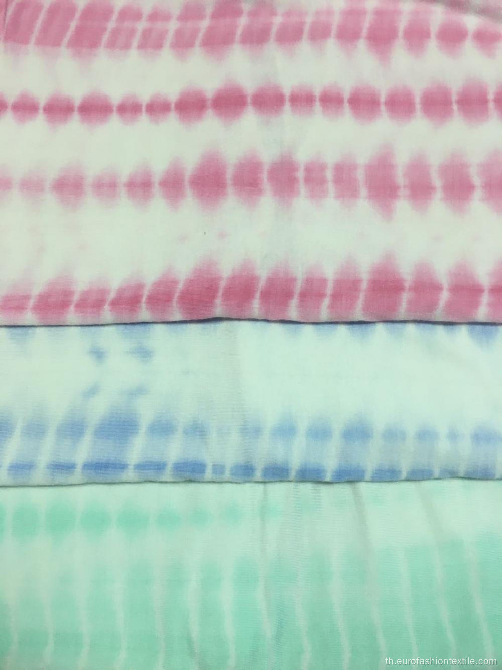 95/5 ผ้าเรยอน/ช่วง Single Jersey Tie Dye