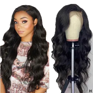 Wholesale Raw Human Hd Curly Hair Half Glueless  Wigs 40 Inch Virgin Cuticle Transparent Lace Front Human Hair Wig
