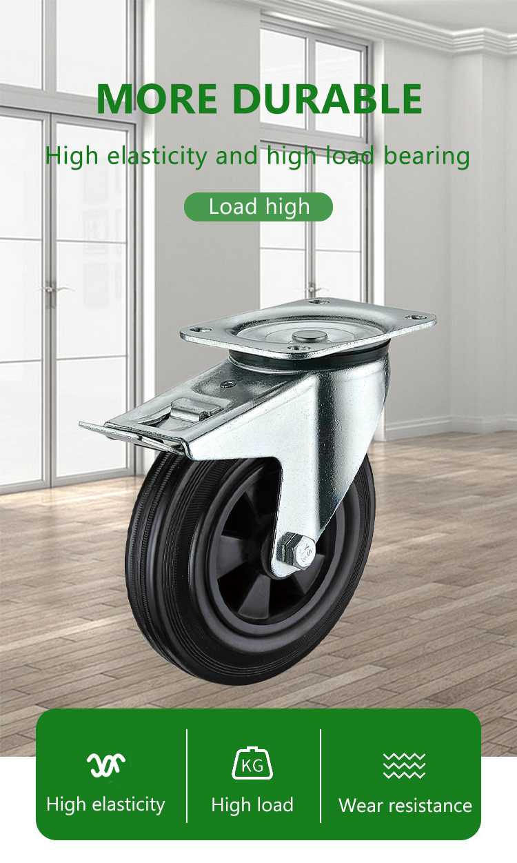 caster wheel for trash container