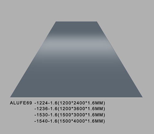 لوح صفائح ألمنيوم رمادية من الحديد اللامع 1.6 مم