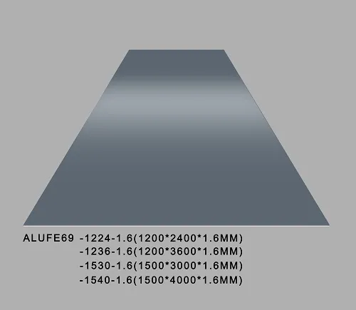 Glossy Iron Grey Aluminum Sheet Plate 1.6mm