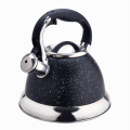 Black marble whistling coffee teapot kettle