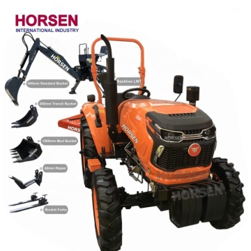 HORSEN China 50hp-70hp 4WD Tractors with Front End Loader and Backhoe for Sale