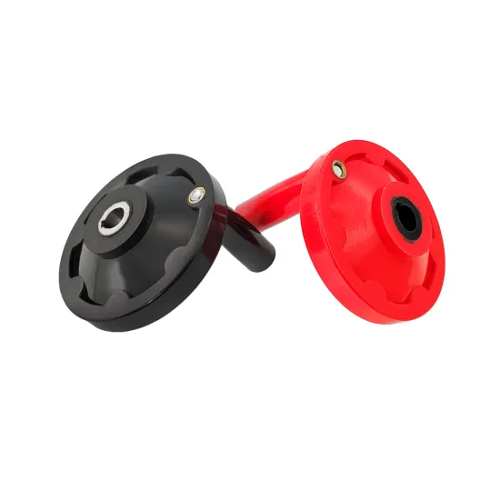 Solid Bakelite Black Handwheel with Ripple Back and Rotating Handle for Lathe Machine