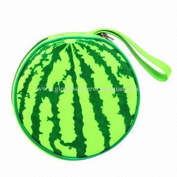 Zip Lock Fruit-shaped Large CD Wallets, Made of PU