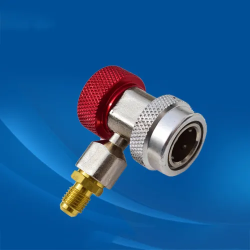 Car 90 Degree Ac Air Conditioner High Low R134a Quick Coupler Adapter