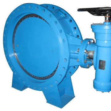 Double-eccentric butterfly valves, gear box operator