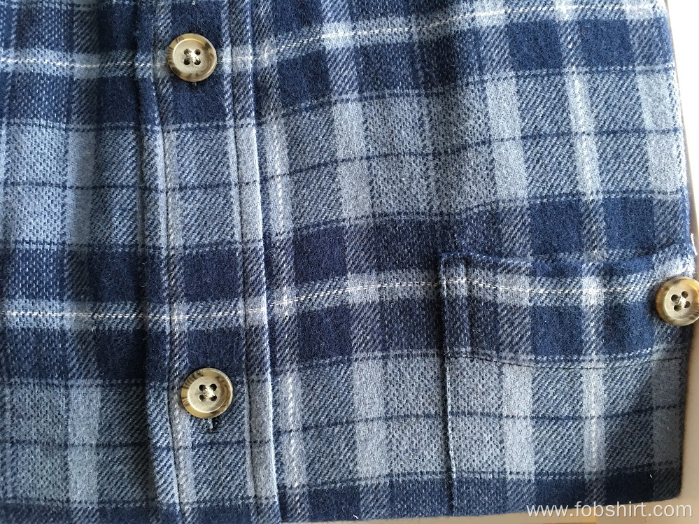 Men Business Flannel Fabric Shirt