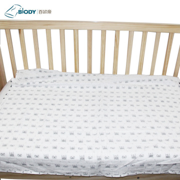 Umweltfreundliche Baumwollmusselin Baby Swaddle Blanket Satin Trim