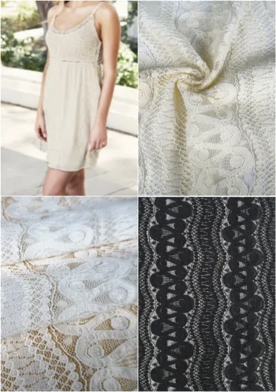 Nylon Spandex Mesh Fabric For Women Lace Dress
