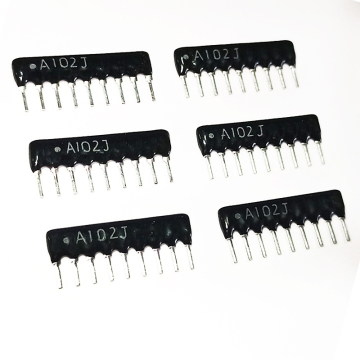 Resistor Networks & Packs: A08-A10, 9PIN-10PIN, 1K-100R, J-G, 2%-5%, A102J-B10G330