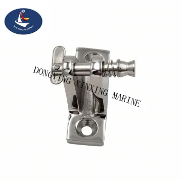 Stainless Steel 90 Degree Bimini Top Hinge with Removable Pin for Marine Boats