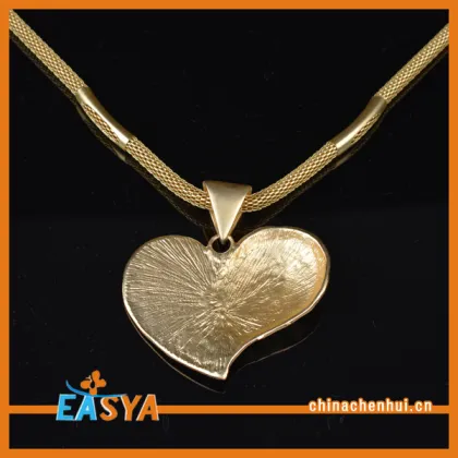 Gold Chain Gold Necklace Gold Heart Pendant Necklace