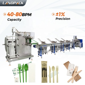 Disposable Cutlery Set Pillow Type Flow Pack Packaging Machine