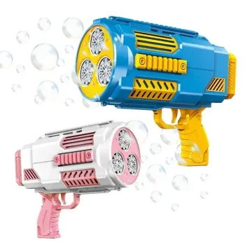 Automatic Electric N-Hole Bubble Rocket Launcher Toy