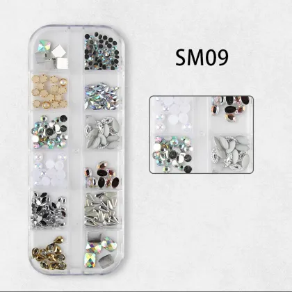 Shiny Diamond Nail Rhinestones for Nail Art and Manicure Decoration