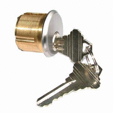 Mortise Cylinder Lock, Made of Solid Brass and Stainless Steel Plate, OEM Orders are Welcome
