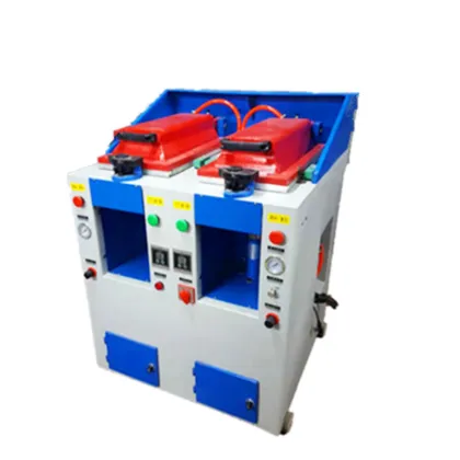 Pneumatic Double Head Shoe Sole Press Machine - TH-587 Automated Footwear Sole Attaching Machine