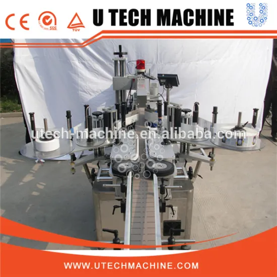 Full automatic double sides labeling machine for square bottles