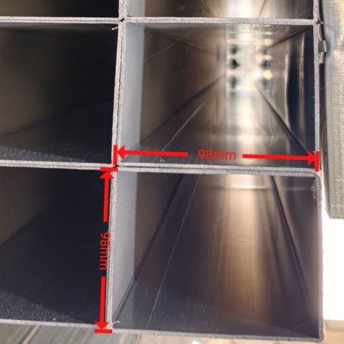 Verzinktes Vierkantrohr 98*98*1,2 mm