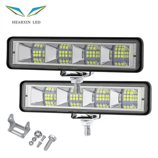 Universal 6 Inch 24 LED Work Light 200W White Light Spot Beam Bar for Cars and SUVs
