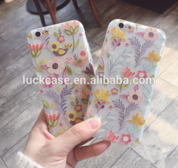 2016 Wholesale Summer Fresh Style Flower Ultra Slim Soft TPU Phone Case Cover For iPhone 5/5s/6s/6plus