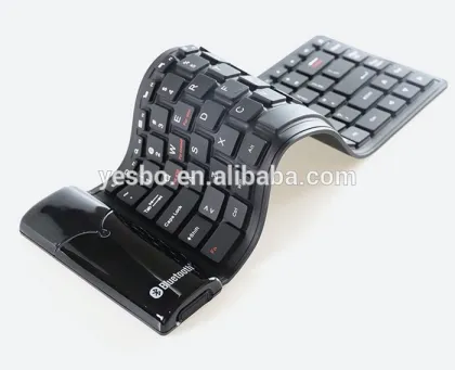 Waterproof Wireless Folding Bluetooth Soft Silicone Keyboard For Apple for Samsung