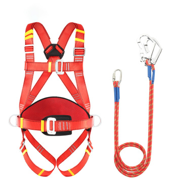 Aerial work safety belt double hook