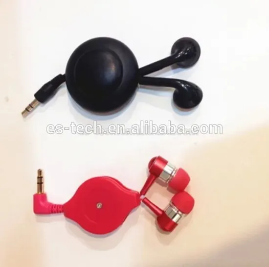 Kinds of retractable wire in ear earphone, metal earbuds