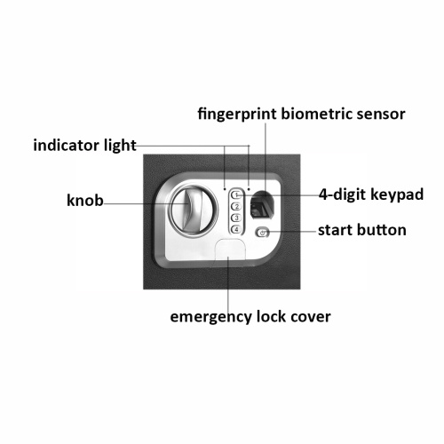 Digital Home Fingerprint Safes with Biometric Code keypad