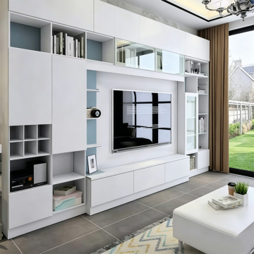 Full Wall Total Storage Custom Television Background Cabinet System