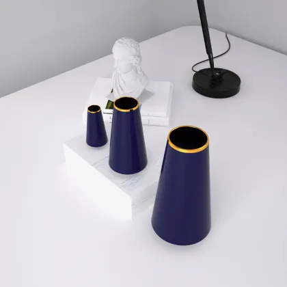 Factory supplier  modern blue vase tall nordic ceramic flower vase luxury vase