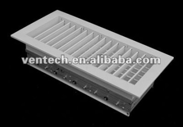 double deflection grille with damper