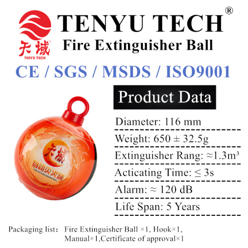 Bola de extintor de incendios de seguridad automática con CE/MSDS