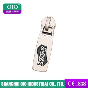 zinc alloy metal zipper slider with pull logo zipper slider for garments & handbags