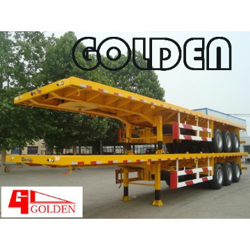 Guangdong Golden 13 Meter Three-axle Flatbed Container Semi Trailer