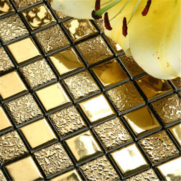 23 mm Gold color Plated Ceramic Mosaic Tile,Temple roof Pool Bathroom Wall Cover Sticker Ceiling Floor Tile