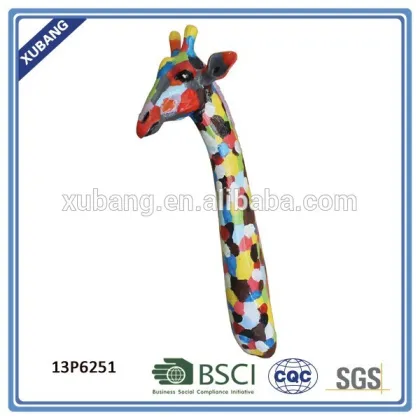 Rainbow giraffe head wall decor