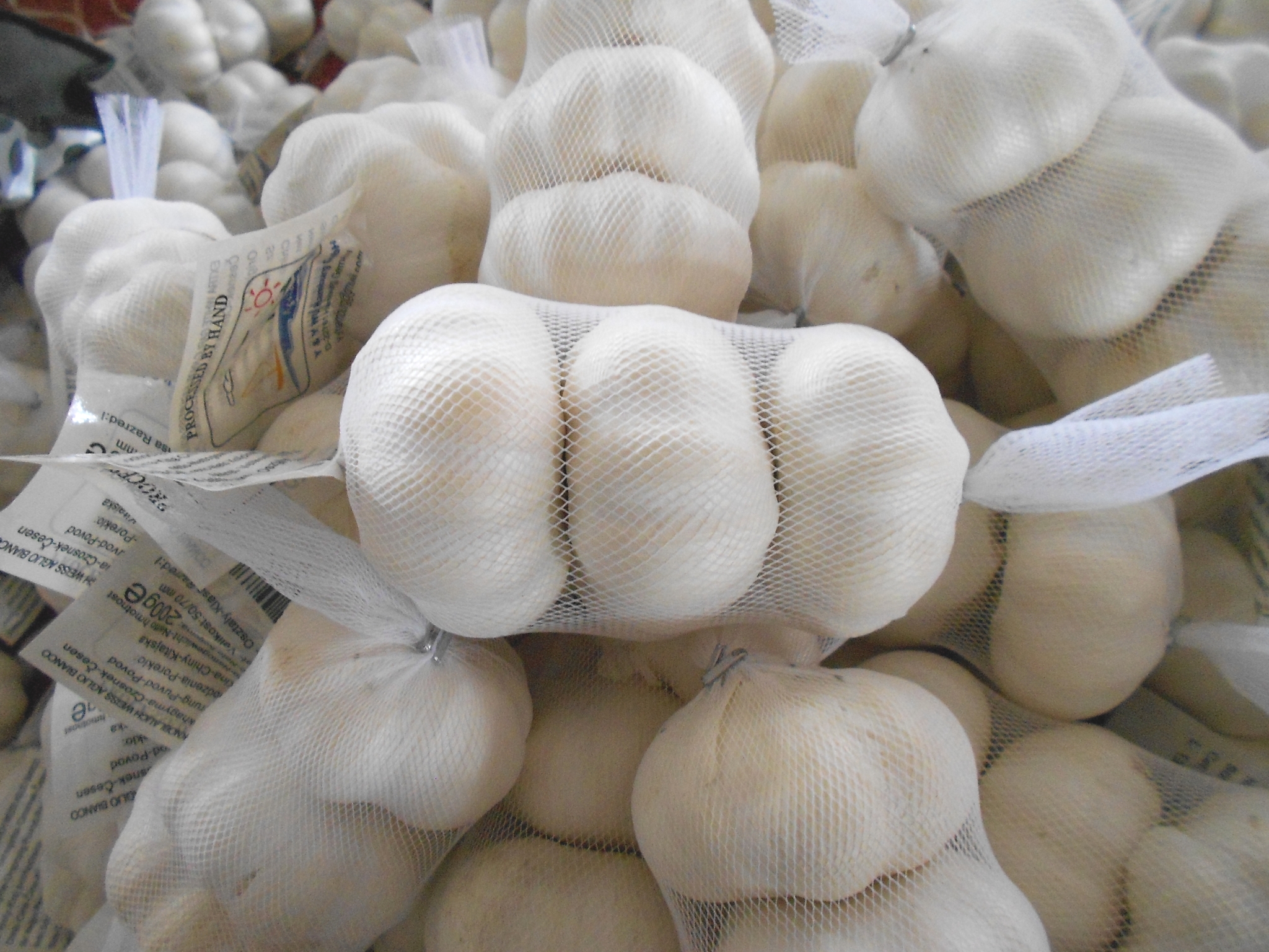 pure white garlic