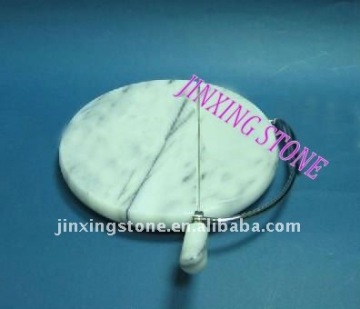 Round Marble Stone Cheese Wire Slicer/Round Stone Cheese Board
