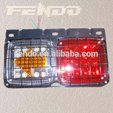 Renkli LED kamyon kuyruk lambası römork ışıkları ızgara ile