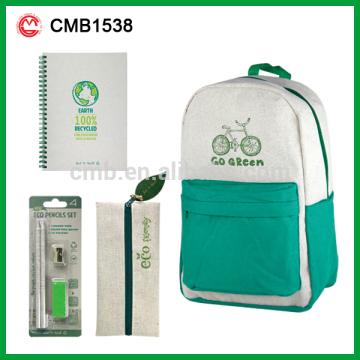 Wholesale new design fabric backpack schoolbag for kids