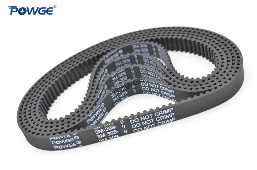 POWGE 5pcs HTD 3M Timing belt 309 3M 9 Perimeter 309mm width 9mm Teeth 103 Rubber HTD3M synchronous belt 309-3M-9 closed-loop