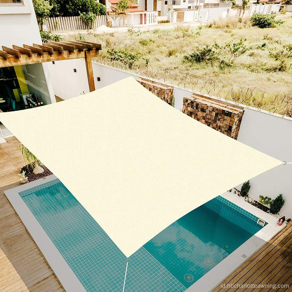 300D Segitiga Waterproof Shade Sail for Swimming Pool