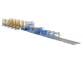 Concrete reinforcement wire mesh welding line